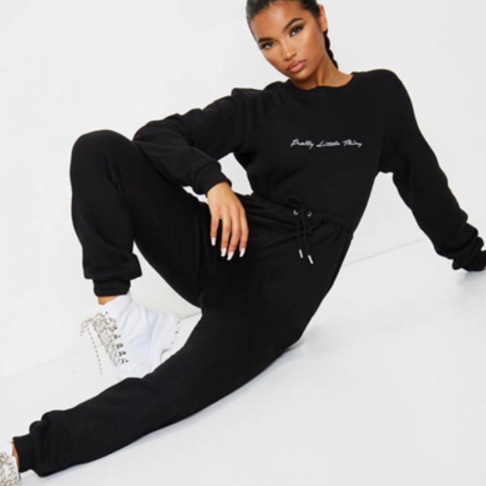 PrettyLittleThing Black Track Pants & Joggers
